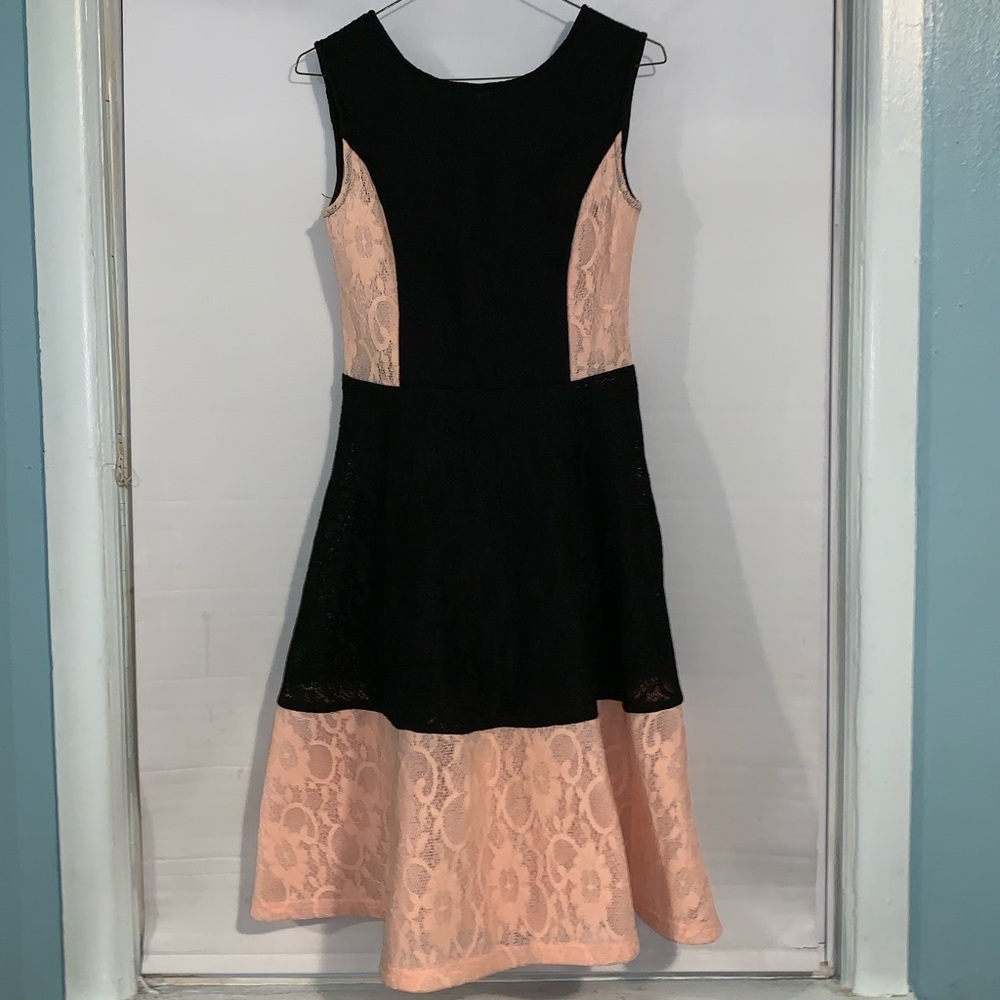 Black and pink lace party dress- NWT